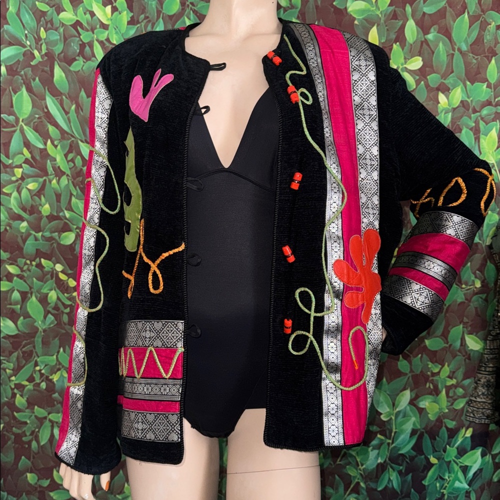 Vintage Allure Artsy Patchwork Jacket - image 16